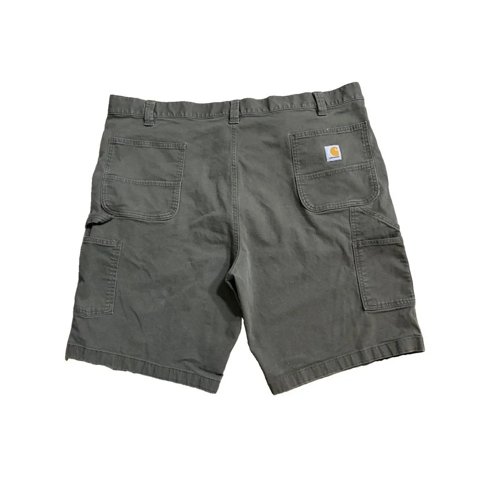 Carhartt Rugged Flex Relaxed Fit Canvas Utility Work Shorts Sz 44 Army Green